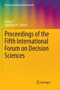 Cover: Proceedings of the Fifth International Forum on Decision Sciences - Springer