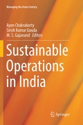 Cover: Sustainable Operations in India - Springer