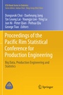 Cover: Proceedings of the Pacific Rim Statistical Conference for Production Engineering - Springer