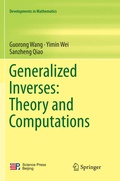 Cover: Generalized Inverses: Theory and Computations - Springer