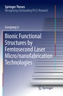 Cover: Bionic Functional Structures by Femtosecond Laser Micro/nanofabrication Technologies - Springer