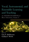 Cover: Vocal, Instrumental, and Ensemble Learning and Teaching - OUP eBook