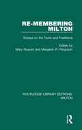 Cover: Re-membering Milton - Routledge
