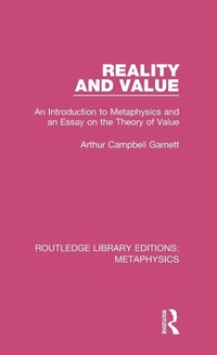 Enlarge image Cover: Reality and Value - Routledge