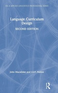 Cover: Language Curriculum Design - Routledge