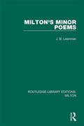 Cover: Milton's Minor Poems - Routledge