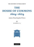 Cover: The House of Commons 1604-1629 - Cambridge University Press
