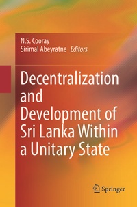 Bild: Decentralization and Development of Sri Lanka Within a Unitary State - Springer