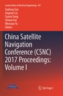 Cover: China Satellite Navigation Conference (CSNC) 2017 Proceedings: Volume I - Springer