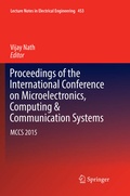 Cover: Proceedings of the International Conference on Microelectronics, Computing & Communication Systems - Springer
