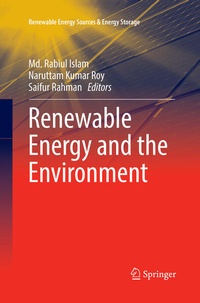 Enlarge image Cover: Renewable Energy and the Environment - Springer