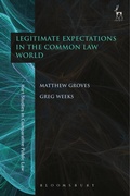 Cover: Legitimate Expectations in the Common Law World - Hart Publishing