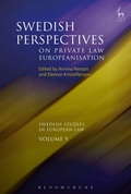Cover: Swedish Perspectives on Private Law Europeanisation - Hart Publishing