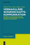 Cover: Vernakul&auml;re Wissenschaftskommunikation - De Gruyter