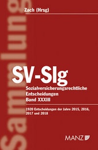 Bild vergrößern Bild: Sozialversicherungsrechtliche Entscheidungen / Sozialversicherungsrechtliche Entscheidungen SV-Slg - Manz