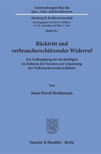 Abbildung von: Rücktritt und verbraucherschützender Widerruf. - Duncker & Humblot