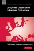 Bild: Unexpected Circumstances in European Contract Law - Cambridge University Press