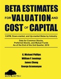 Cover: Beta Estimates for Valuation and Cost of Capital, As of the End of 2nd Quarter, 2018 - Walnut Oak Press