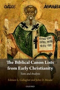 Cover: The Biblical Canon Lists from Early Christianity - OUP eBook