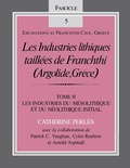 Cover: Les Industries lithiques taill&eacute;es de Franchthi (Argolide, Gr&egrave;ce), Volume 2 - Indiana University Press