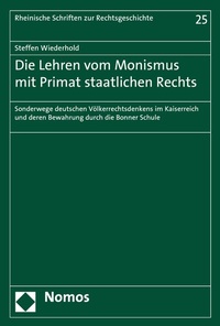 Abbildung von: Die Lehren vom Monismus mit Primat staatlichen Rechts - Nomos