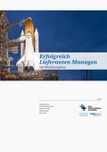 Cover: Erfolgreich Lieferanten Managen - RWTH Aachen Werkzeugmaschinenlabor