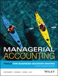 Cover: Managerial Accounting: Tools for Business Decision-Making 4ce Binder Ready Version + Wileyplus Registration Card - Wiley