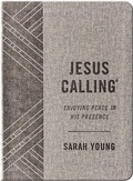 Cover: Jesus Calling, Textured Gray Leathersoft, with Full Scriptures - Thomas Nelson Publishers