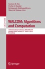 Cover: WALCOM: Algorithms and Computation - Springer