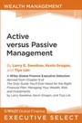 Cover: Active versus Passive Management - Bloomberg Press