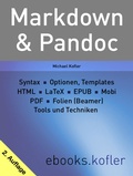 Cover: Markdown und Pandoc - ebooks.kofler