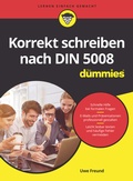 Cover: Korrekt schreiben nach DIN 5008 f&uuml;r Dummies - Wiley-VCH