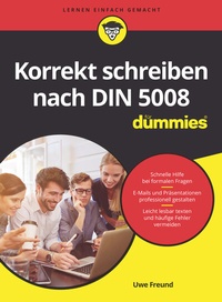 Abbildung von: Korrekt schreiben nach DIN 5008 für Dummies - Wiley-VCH