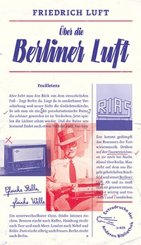 Enlarge image Cover: Über die Berliner Luft - AB - Die Andere Bibliothek