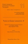 Cover: Topics in Chadic Linguistics X - K&ouml;ppe, R