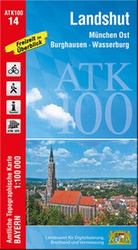 Bild vergrößern Bild: ATK100-14 Landshut (Amtliche Topographische Karte 1:100000) - Landesamt für Digitalisierung, Breitband und Vermessung, Bayern
