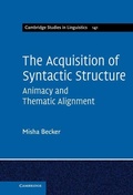 Cover: The Acquisition of Syntactic Structure - Cambridge University Press