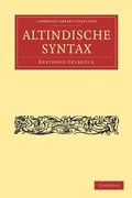 Cover: Altindische Syntax - Cambridge University Press