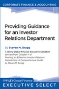 Cover: Providing Guidance for an Investor Relations Department - Wiley