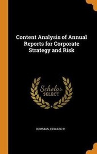 Enlarge image Cover: Content Analysis of Annual Reports for Corporate Strategy and Risk - Franklin Classics