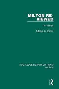 Enlarge image Cover: Milton Re-viewed - Routledge
