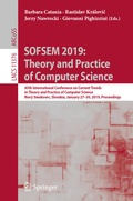 Cover: SOFSEM 2019: Theory and Practice of Computer Science - Springer
