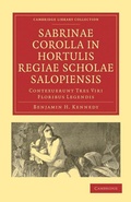 Cover: Sabrinae Corolla in Hortulis Regiae Scholae Salopiensis - Cambridge University Press