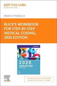 Enlarge image Cover: Buck's Workbook for Step-by-Step Medical Coding, 2020 Edition E-Book - Elsevier