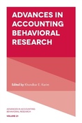 Cover: Advances in Accounting Behavioral Research - Emerald Publishing Limited
