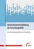Cover: Hochschulweiterbildung als Forschungsfeld - wbv Media
