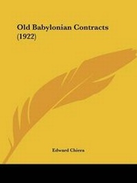Abbildung von: Old Babylonian Contracts (1922) - Kessinger Publishing