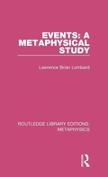Cover: Events: A Metaphysical Study - Routledge