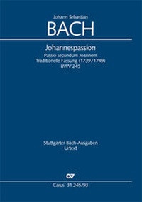Abbildung von: Johannes-Passion (Klavierauszug) - Carus-Verlag
