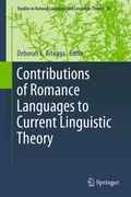 Cover: Contributions of Romance Languages to Current Linguistic Theory - Springer